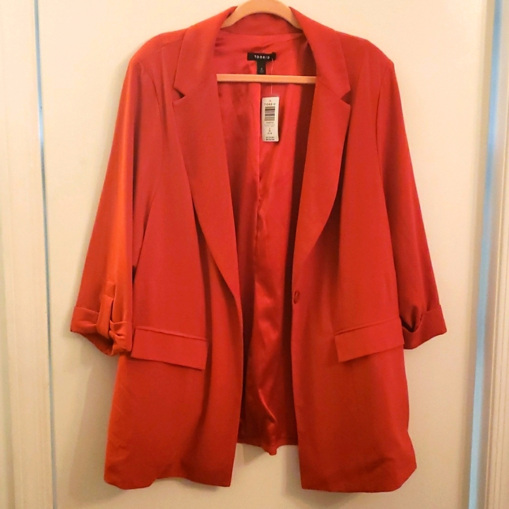 Nwt torrid size 3 blazer fall orange color